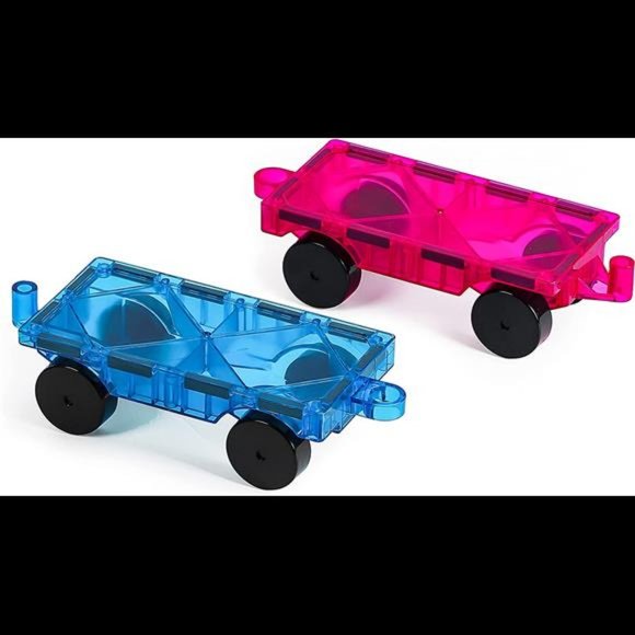 2 Piece Magnetic Tiles Car Set Truck Kit Toy NIB - Picture 3 of 6